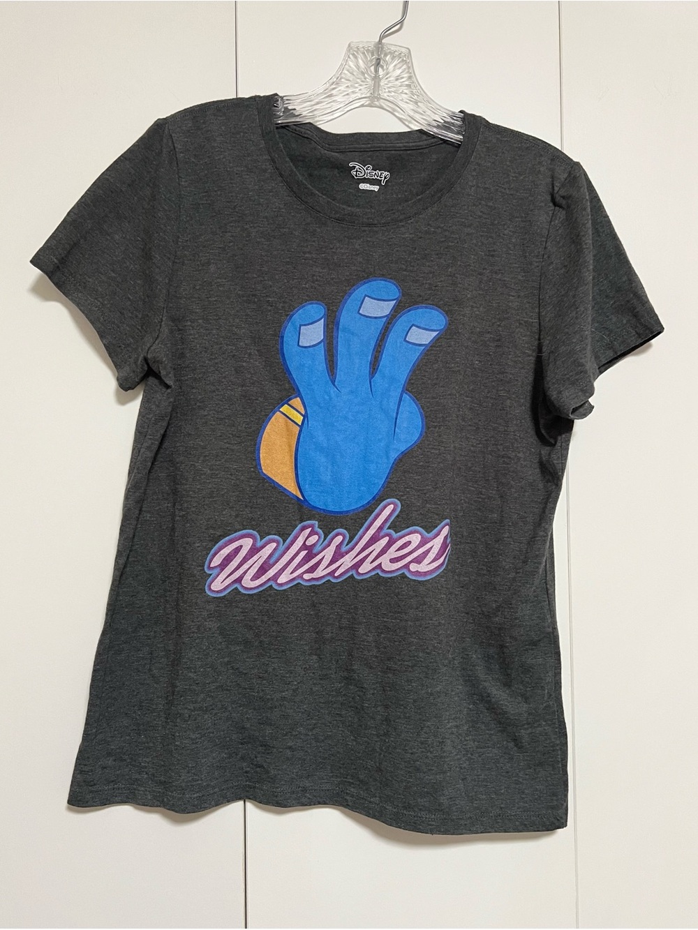 Disney Aladin 3 Wishes Gray Heather Graphic T-Shirt Ralph Breaks Internet Size M